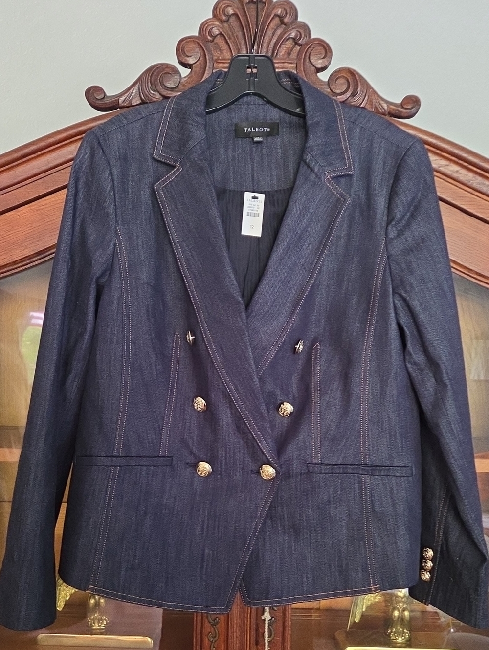 TALBOTS DENIM BLAZER AND VEST 12 NWT - Picture 10 of 10
